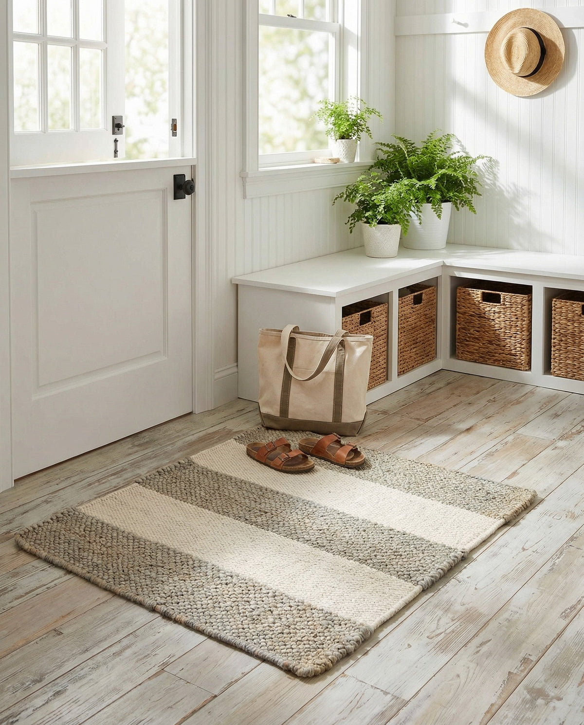 Martha's Vineyard Blueprints Collection Area Rug - Edgartown Rectangle Gray  lifestyle 11