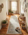 Adriana Terrace Collection Area Rug - Capri (Ivory) Runner Ivory  lifestyle 83