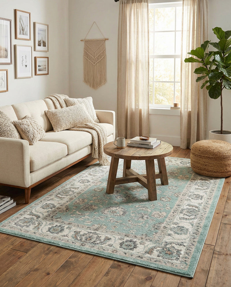 Adriana Terrace Collection Area Rug -  Positano (Aqua) Rectangle Aqua  lifestyle 22