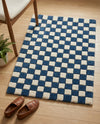Shepherd's Glen Wool Collection Area Rug - Reykjavik Rectangle Blue and White  lifestyle 32