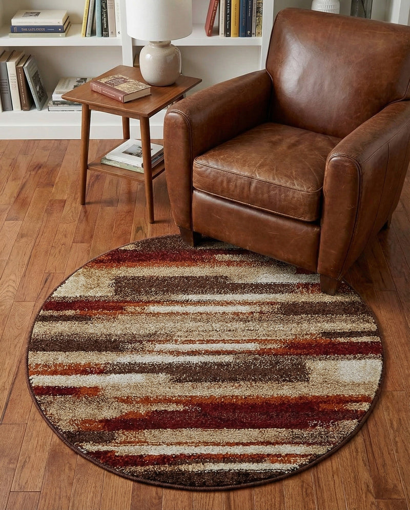 Autumn Meadow Collection Area Rug -  Duskridge Round Multi  lifestyle 74
