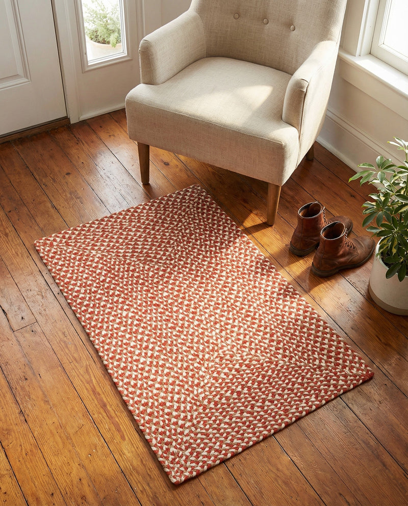 Highland Woven Jute Collection Area Rug - Glenmore (Rust Red) Rectangle Rust Red  lifestyle 12
