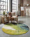 Venetian Elegance Collection Area Rug -  Chioggia Round Light Green  lifestyle 42