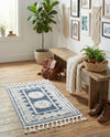 Sahara Chic Collection Area Rug -  Tangier Rectangle Blue  lifestyle 51