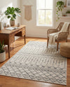 Geo Garden Lattice Collection Area Rug -  Andalusia Rectangle Ivory  lifestyle 43
