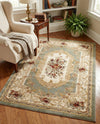 Versailles Elegance Collection Area Rug -  Louveciennes (Green) Rectangle Green  lifestyle 32