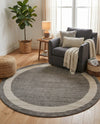 Studio Haven Collection Area Rug -  Alcove (Gray) Round Gray  lifestyle 31
