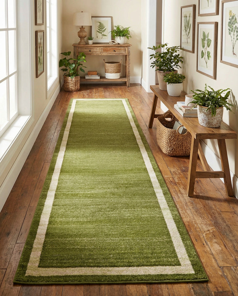 Studio Haven Collection Area Rug -  Alcove (Green) Runner Green  lifestyle 52