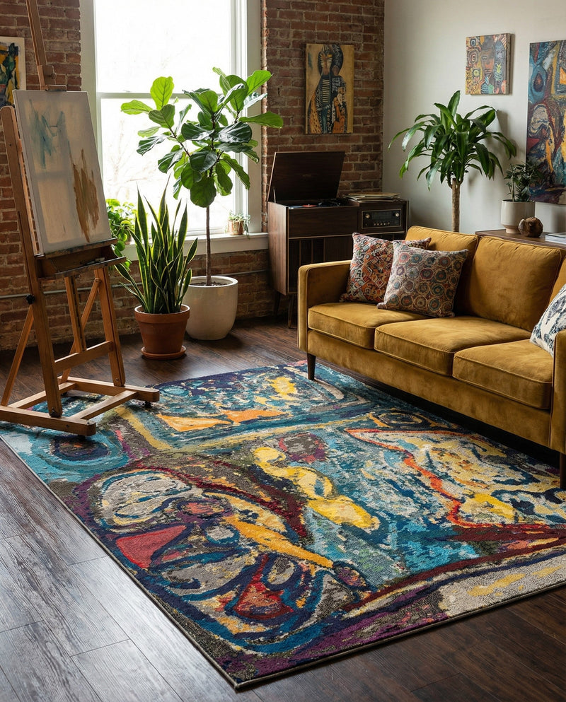 Autumnal Tapestry Collection Area Rug - Harvestville Rectangle Multi  lifestyle 11