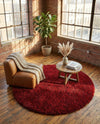 Majestic Manor Collection Area Rug - Versailles (Lipstick) Round Lipstick  lifestyle 60