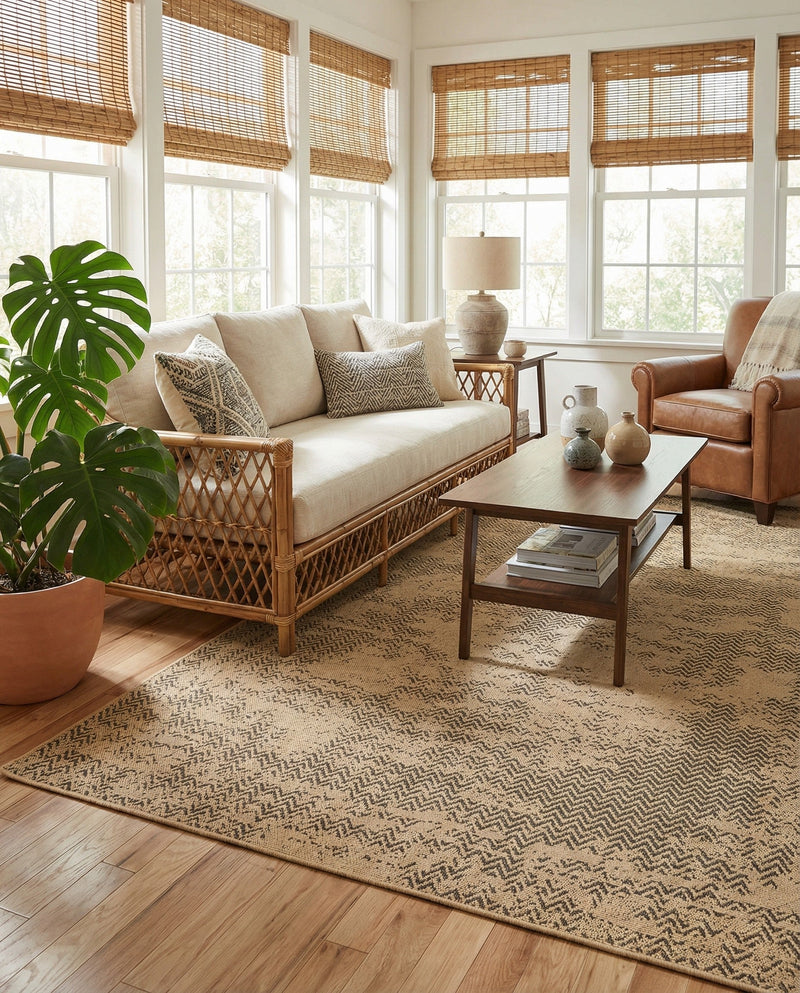 Sahara Sands Collection Area Rug -  Tanis Rectangle Natural  lifestyle 12