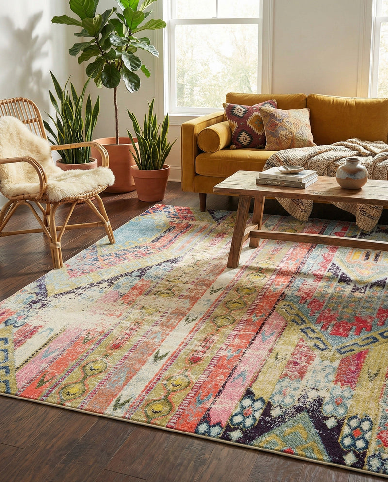 Sedona Vista Collection Area Rug -  Cholla Rectangle Multi  lifestyle 11