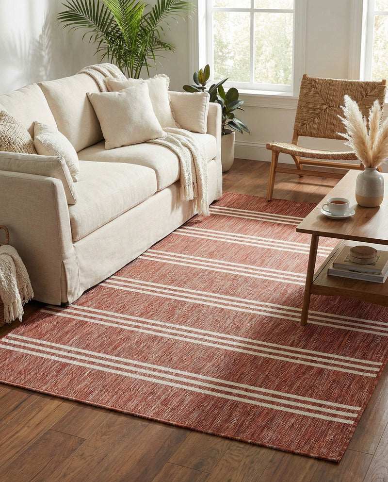 Urban Oasis Rugs Collection Area Rug -  District (Rust Red) Rectangle Rust Red  lifestyle 15