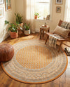 Soho Elegance Collection Area Rug -  Mercer (Orange) Round Orange  lifestyle 52