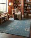 Riviera Elegance Collection Area Rug - Antibes (Blue) Rectangle Blue  lifestyle 19