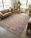 Savannah Threads Collection Area Rug - Tybee Rectangle Peach pink  lifestyle 37