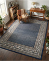 Soho Elegance Collection Area Rug -  Mercer (Blue) Rectangle Blue  lifestyle 4