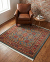 Persian Elegance Collection Area Rug -  Nain Square Light Blue  lifestyle 55