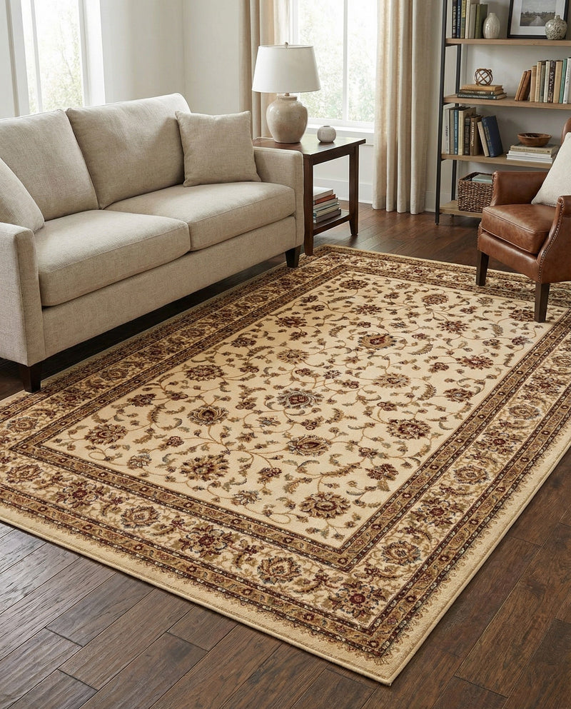 Jaipur Elegance Collection Area Rug -  Nahargarh (Cream) Rectangle Cream  lifestyle 33