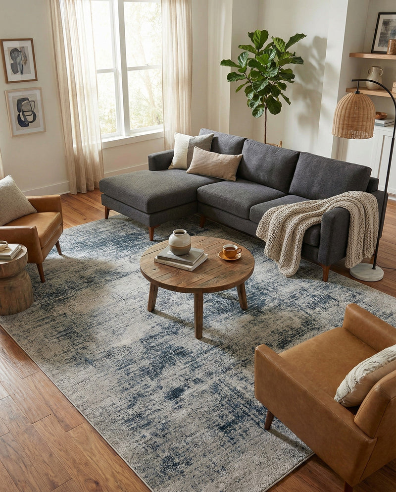 Bloomsbury Elegance Collection Area Rug -  Pimlico Rectangle Blue  lifestyle 43