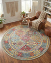 Caribbean Breeze Collection Area Rug -  Grenada Round Multi  lifestyle 67