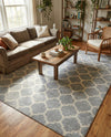 Lattice Gardens Collection Area Rug -  Bloomfield (Light Gray) Rectangle Light Gray  lifestyle 20