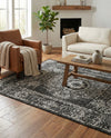 Patio Heritage Collection Area Rug - Savannah (Charcoal Gray) Rectangle Charcoal Gray  lifestyle 13