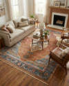 Caribbean Breeze Collection Area Rug -  Vieques Rectangle Rust Red  lifestyle 13