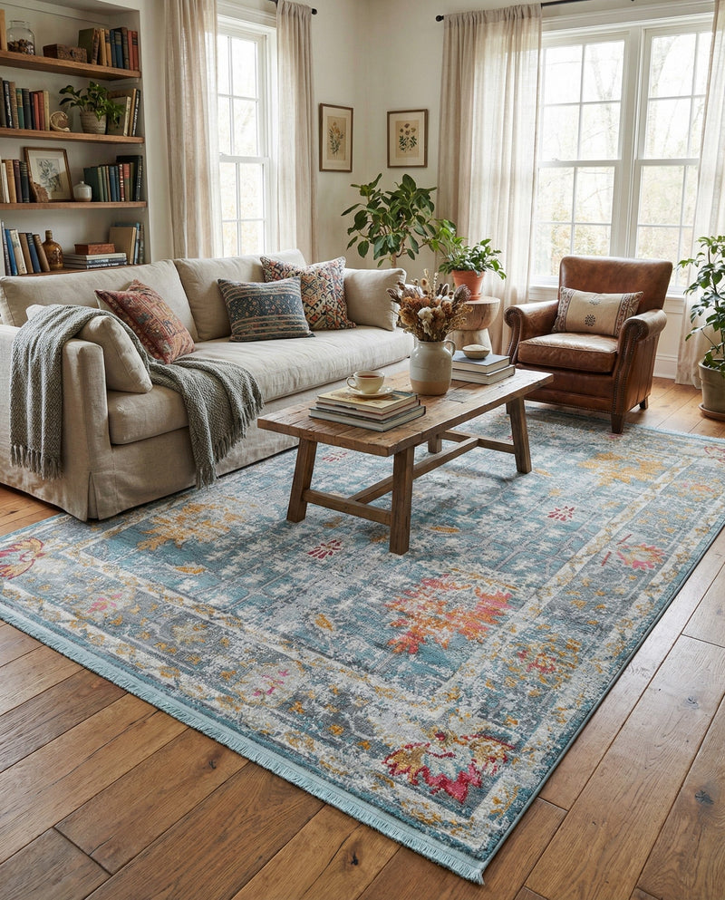 Arcadia Rugs Collection Area Rug -  Olympus Rectangle Blue  lifestyle 22