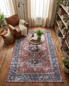 Laguna Sands Collection Area Rug -  Venice Rectangle Rust Red  lifestyle 55