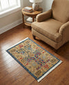 Persian Elegance Collection Area Rug -  Khorramabad Rectangle Navy Blue  lifestyle 9