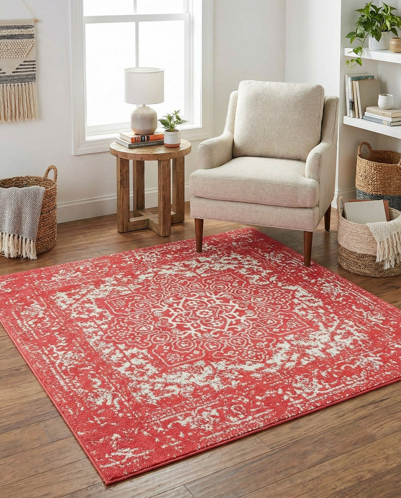 Georgetown Rugs Collection Area Rug - Dupont (Pink) Square Pink  lifestyle 67