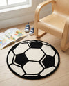 Whimsy Wonders Wool Collection Area Rug -  Volcano Round Black and White  lifestyle 13