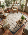 Coastal Manor Collection Area Rug -  Tidewater Square Cream  lifestyle 52