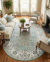 Adriana Terrace Collection Area Rug -  Positano (Aqua) Oval Aqua  lifestyle 41