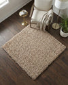 Plush Oasis Collection Area Rug - Serenity (Taupe) Square Taupe  lifestyle 67