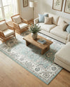 Adriana Terrace Collection Area Rug -  Positano (Aqua) Rectangle Aqua  lifestyle 14