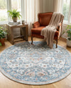 Aegean Elegance Washables Collection Area Rug -  Patmos Round Ivory  lifestyle 24