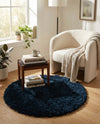 Majestic Manor Collection Area Rug - Versailles (Aegean Blue) Round Aegean Blue  lifestyle 76