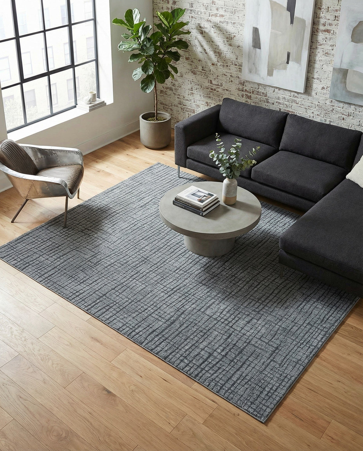 Haven Tapestry Collection Area Rug - WhisperingFalls Rectangle Serenity Blue  lifestyle 57