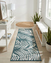 Seaside Blooms Collection Area Rug - Verdure (Teal) Runner Teal  lifestyle 71