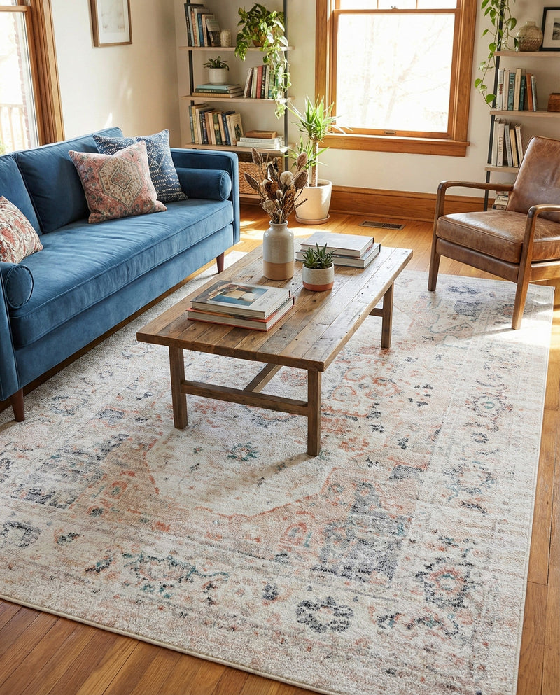 Parisian Elegance Collection Area Rug - Versailles (Ivory) Rectangle Ivory  lifestyle 30