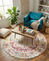 Georgetown Rugs Collection Area Rug - Dupont (Light Multi) Round Light Multi  lifestyle 62