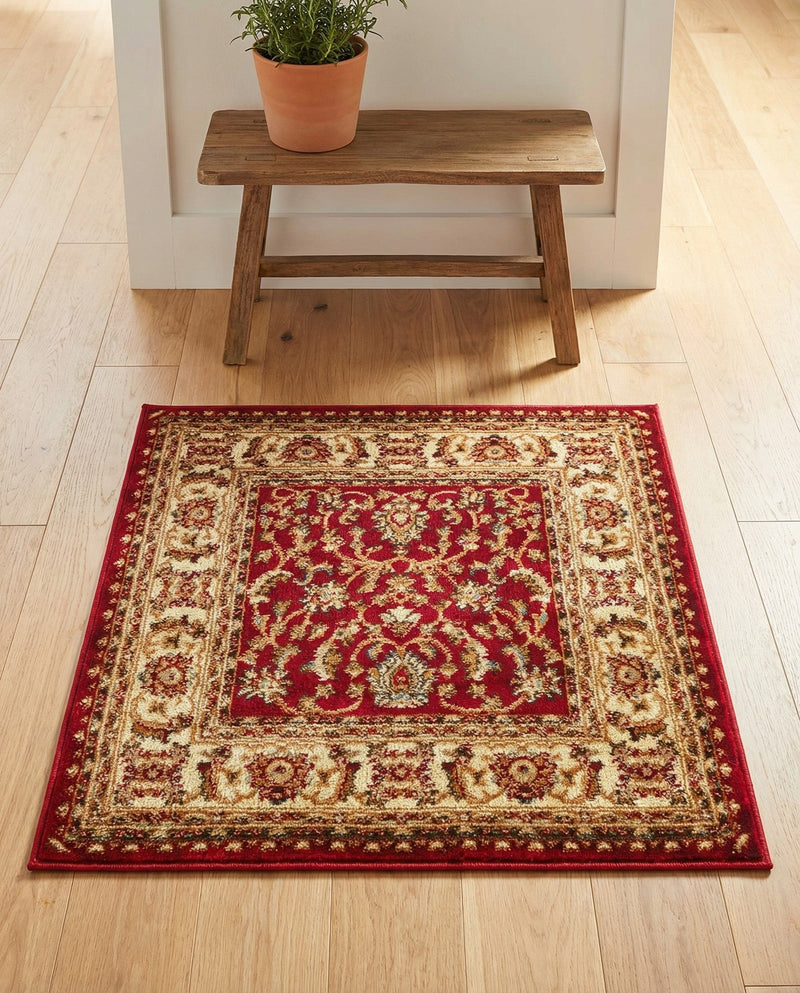 Jaipur Elegance Collection Area Rug -  Nahargarh (Red) Square Red  lifestyle 51