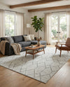 Garden Maze Retreat Collection Area Rug -  Greenbower Rectangle White  lifestyle 9