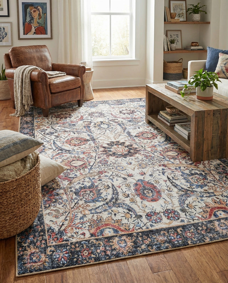 Heritage Elegance Collection Area Rug -  Topkapi Rectangle Ivory  lifestyle 29
