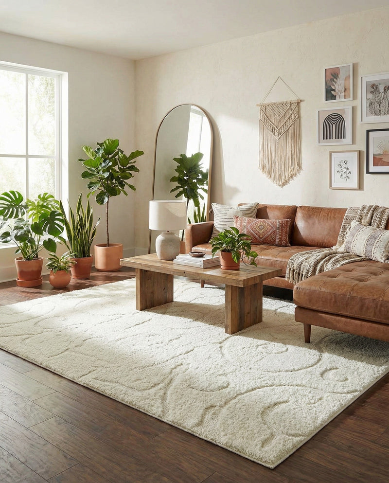 Trellis Haven Collection Area Rug -  Havencrest Rectangle Ivory  lifestyle 32