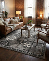 Horizon Collection Area Rug - Dawn Rectangle Gray  lifestyle 26