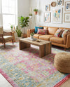 Arcadia Rugs Collection Area Rug -  Shangri-La Rectangle Pink  lifestyle 5