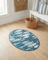 Seaside Haven Rugs Collection Area Rug -  Wavecrest Oval Blue  lifestyle 51